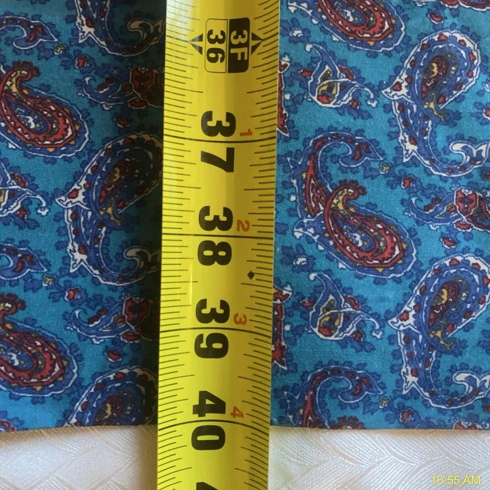 Vintage Schrader Sport Paisley Dress ILGWU Union Made‎ Blue Old $ Romantic